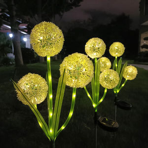 Dandelion Floral Solar-Powered LED Outdoor Lights: Create a Colorful Garden Decor