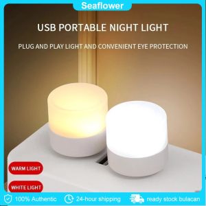 10Pcs Mini USB LED Night Light Warm White Eye Protection Book Reading Car Interior Atmosphere Light USB Plug Computer Mobile Power Charging Lamp