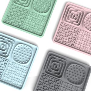 แผ่นรองเลียสำหรับสัตว์เลี้ยงชาม ช้าอาหาร และซิลิโคน ช่อง 3 สูง สำหรับสุนัข