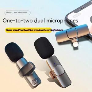 ♥ SPLAY Shipping+Readystock ♥K8 Wireless Lavalier Mini Microphone for Phone Vlogging Cellphone Portable 2 Gen Remove Noise Cancel