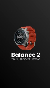 Amazfit Balance 2 | 47mm Smart Watch | 10 ATM Waterproof Fitness Tracker | Free Maps & Ski Resorts Navigation With GPS