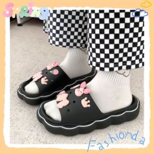 LHshoess สุดหน้ารัก 🐷รองเท้าแตะแบบสวมลองเท้าลำลองสไตล์เกาหลีติดตัวการ์ตูนน้องหมูสุดหวาน🐽โปรโมทชั่นแรงขนาดนี้ใค