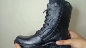 Sepatu Safety Boot Kulit Asli Pelindung Besi NEFF