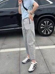 Quần Capri Skinny Phối Rộng Khô Nhanh Cho Mùa Hè