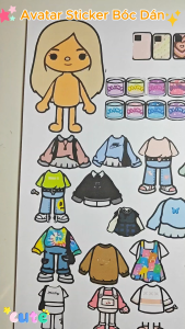 (13B )Bộ Avatar Sticker đồ chơi bóc dán đồ chơi bóc dán cho bé từ 3 tuổi