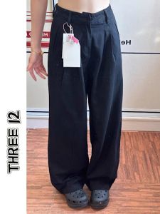 Loose High Waist Wide Leg Denim Jeans Womens Spring Summer Straight Cut Pleated Loose Texture Slimming Floor-Length Pants