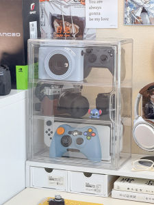 Desktop Camera Lens Game Controller Dustproof Display Case Storage Box Rectangular Transparent Plastic Organizer for Home