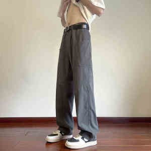 Cleanfit Japanese Style Mens Work Trousers Casual Loose Straight Leg Pants Spring New All-Match Large Size Long Pants