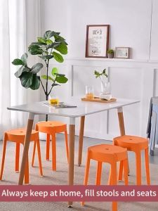 【VIDKHSY Store】[Buy 1 Take 3] Durable Plastic Stool - Thickened & Stackable Chair for Home School Dining | Nordic Style Kids & Adult Chair