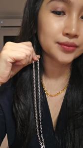 Kalung Nuri Polos Tebal Anti karat mewah perhiasan rante xuping jual titanium cincin gelang liontin klg003