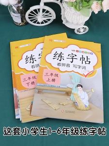 New primary school books for elementary school students 1-6 synchronous grades for Chinese pinyin beginners Hanzi小学生同步练字帖四五六一二三年级上下册 小学语文同步练字帖语文教材同步训练练字帖临摹生字初学者正楷入门控笔同步描红练字帖