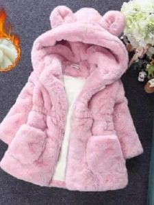 Thickened Fleece Cotton Jacket for Girls Childrens Winter Clothes Autumn Winter Outfit Kids Girl Cotton Coat with Hood