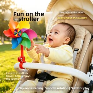 Bite-safe Colorful Rotating Pinwheel Toy
