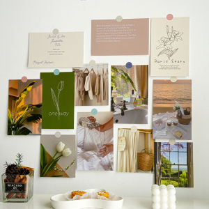 Creative French Style Wall Decor Cards Bedroom Cafe B&B Soft Decoration Arrangement Photography Props Nordic Style Paper Stickers