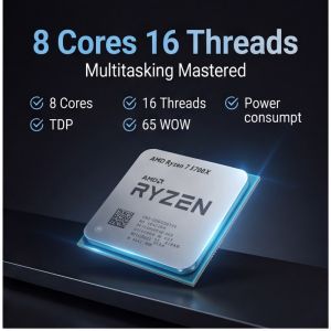 AMD | AMD Ryzen 7 5700X Processor 8-Core 16-Thread 3.4GHz Up to 4.6GHz 7NM 65W Socket AM4 DDR4 Desktop CPU Without Fan