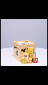 27 Pcs Wooden Alphabet Stacking Blocks Educational Learning Toys Sensory Toy Gifts for 3-6 Years Old
