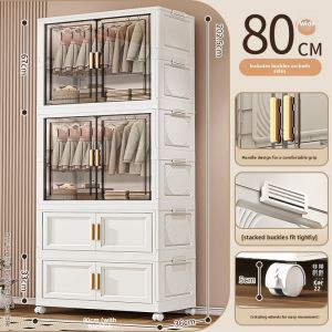 KAIPAQI | Easy-to-Assemble Storage Cabinet for Clothes and Kids