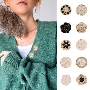 UGMN936159 6PCS เสื้อผ้างานฝีมือตกแต่ง DIY ไม่มีเย็บ ปุ่มโค้ต ปุ่มไม่มีรอยต่อ ถอดออกได้ ปรับ