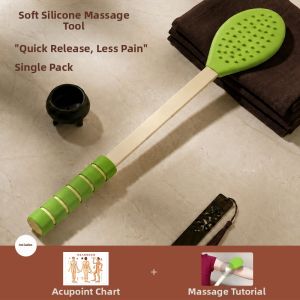 QICHUNTANG | For Meridian Slapping Health Therapy Stick Eight Vacuities Dredging Silicone Scraping Board