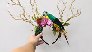 (1 อัน) ที่คาดผมกิ่งไม้ ที่คาดผม กิ่งไม้ ต้นไม้ ที่คาดผมเขากวาง ที่คาดผมกวางเรนเดียร์ ที่คาดผมแฟนซี คอสเพลย์ เครื่องประดับผม headband tree m24