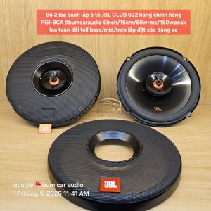 Bộ 2 loa cánh lắp ô tô JBL CLUB 622 hàng chính hãng PGI-BCA #bumcaraudio 6inch/16cm/60wrms/180wpeak loa toàn dải full bass/mid/treb lắp đặt các dòng xe