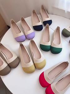 Soft Sole Women's Shoes: Factory Direct Supply & Knitted Breathable Lazy Loafers