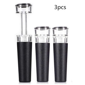 Vacuum Wine Bottle Stopper Reusable Wine Bottle Stoppers Built-in Vacuum Pump Leakproof Wine Bottle Sealer Silicone Caps
