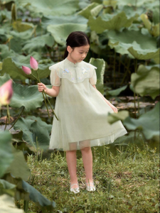Marc&Janie | New Chinese Style Cheongsam Dress with Tulle For Summer