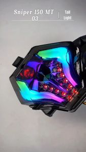 Shark Power Sniper 150 Tail Light YAMAHA R3 MT03 RGB 26Modes Smoke Lampshade LED VIVID Color Plug And Play