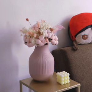 Morandi Emulatonal Flower Arrangement Living Room Nordic Style Young Adult Heart Pink Minimalist Ceramic Vase Flower Decoration Ornaments