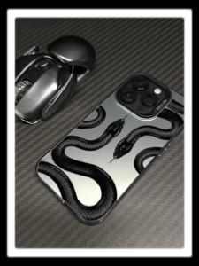 Ốp lưng iphone in hoạ tiết RẮN ĐEN cứng nhám 14 Plus/15 Plus/ 16 Plus/7/8/X/XR/XS/XSMAX/11/12/13/14/15/16