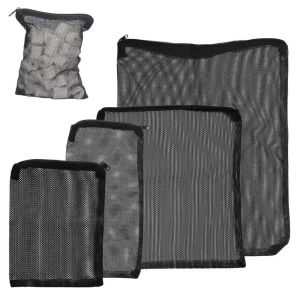 ZOOGGJZ Isolation Bag Nylon Filter Bag Black Pond Media Mesh Zip Net Bag Filter Supplies Reusable Filter Net Bag