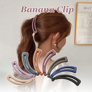 【PrettySet】Korean Kẹp Chuối Cỡ Lớn Màu Mờ Đơn Giản Kẹp Tóc Mờ Cho Nữ Kẹp Tóc Đuôi Ngựa Kẹp Tóc Đuôi Ngựa Thời Trang