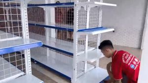 Kê siêu thị đơn áp tường (1 mặt) Dài 90cm x  Rộng 35cm x Cao 180cm x 5 Tầng