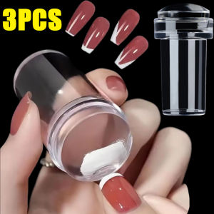 3pcs Transparent Nail Stamping Plate Kit / Specialized Nail Art Stamper with Scraper / Nails Art Stamping Accessories
