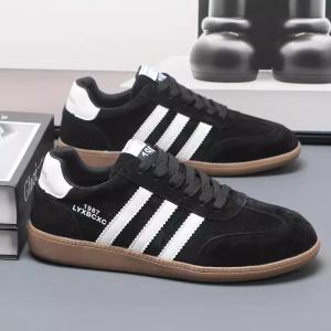 Leather Sporty Low-Top Casual Shoes for Men Breathable Comfortable Soft Bottom Agan Shoes Trendy Versatile Slip-On round Toe