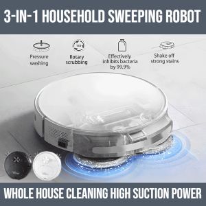 3-In-1 Household Sweeping Robot Home Mart Sweeper Cleaning Machine Whole House Cleaning High Suction Power