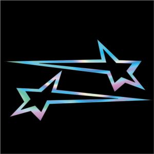 stiker cutting sticker bintang B hologram mantul cahaya