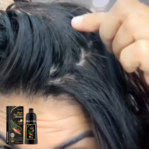 3-in-1 hair dye and shampoo silver-gray hair dye granny gray silver quick hair coloring covers gray hair gentle and non-irritating to the scalp brightens hair color.