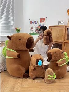 (TẶNG ĐỒ CHƠI CAPYBARA) GẤU BÔNG CHUỘT LANG BỘ TRƯỞNG NGOẠI GIAO SIZE LỚN KHỔNG LỒ CAPYBARA MIỄN SHIP
