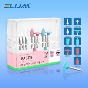 RA0309 9Pcs/Box Dental Composite Polishing Kit For Low Speed Handpiece Contra Angle Resin Sanding Polishing Set Dentistry