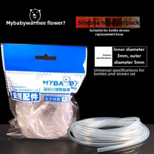 Feeding Bottle Straw Accessories Hose Connector Standard Mouth Wide-Mouthed Feeding Bottle Straw Replacement Silica Gel Hosepipe Straw Gravitational Ball