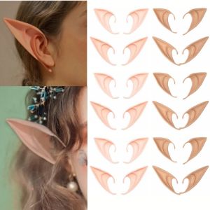 Cosplay Angel Elf Ears Silicone Fairy Vampire Ear DIY Themed Party Costume Accessories Halloween Christmas Decor Photo Props