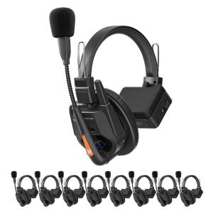 Saramonic WiTalk9 WT9S 9-Person Full-duplex Wireless Intercom Headset System 1.9GHz 1640ft Wireless Headset Intercom System Singel-Ear Remote Communication Supports up to 30 people intercom for Film/Stage/Video/Sport Production Drone Outdoor Shoot