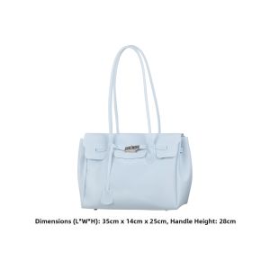 MEIYANG | Fairy Blue See-Through PVC Kelly Tote Shoulder Bag