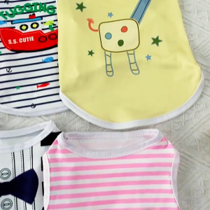 Áo sọc ba lỗ thoáng mát cho Chó Mèo (mẫu mới) - Hara Pet Store
