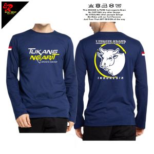 Kaos Tukang Ngarit Gambar Sapi Lengan Panjang