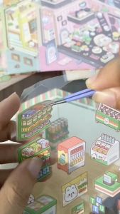 Sticker 3D phong cách không gian đa chiều thu nhỏ nhiều chủ đề