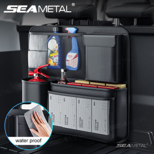 SEAMETAL Car Trunk Storage Bag Car Rear Seat Back Storage Hanging Bag Multi-function Car Trunk Storage