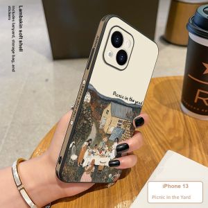 MASFEIL | Retro Oil Painting Style Magnetic Anti-drop Phone Case for iPhone 18